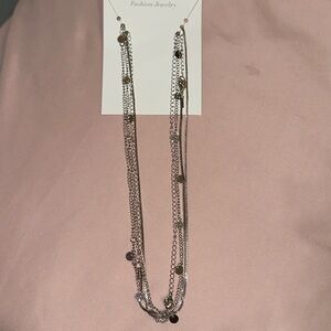Forever 21 Silver and Gold Multi-Layer Necklace
